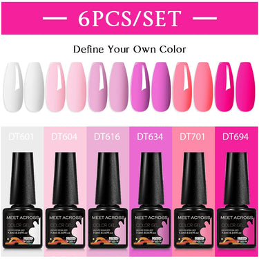 Sparkly Red Pink Gel Nail Polish Glitter Semi Permanent